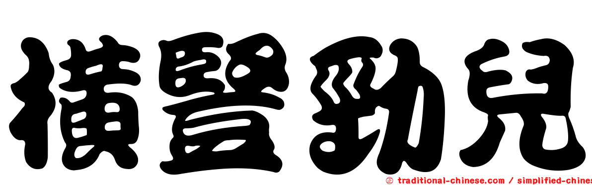 橫豎勁兒