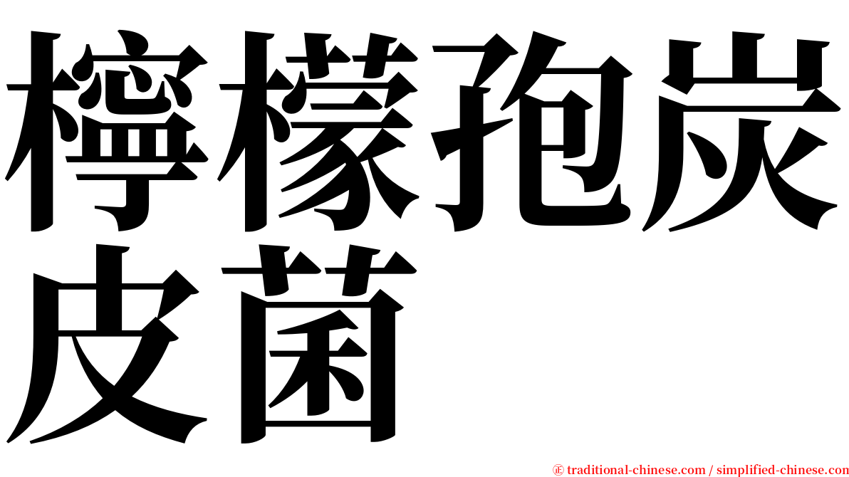 檸檬孢炭皮菌 serif font