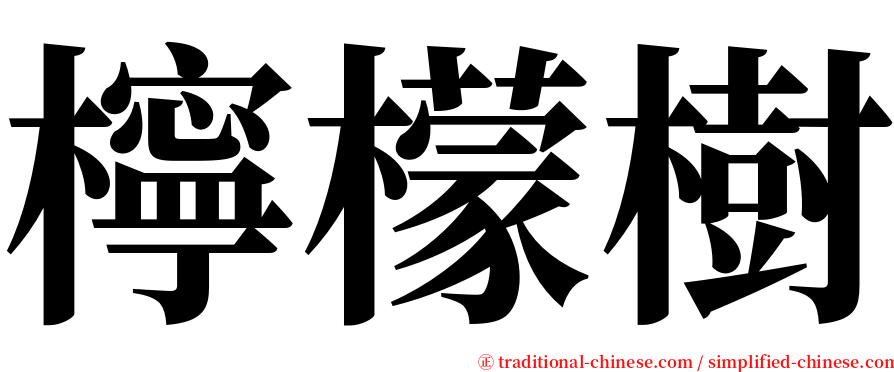 檸檬樹 serif font
