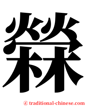 檾 serif font