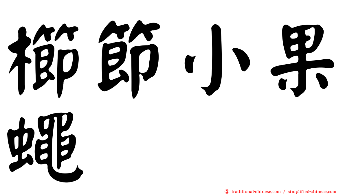 櫛節小果蠅