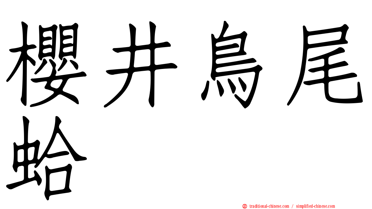 櫻井鳥尾蛤