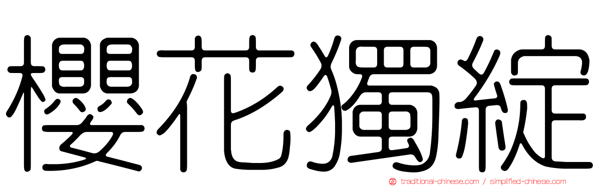 櫻花獨綻