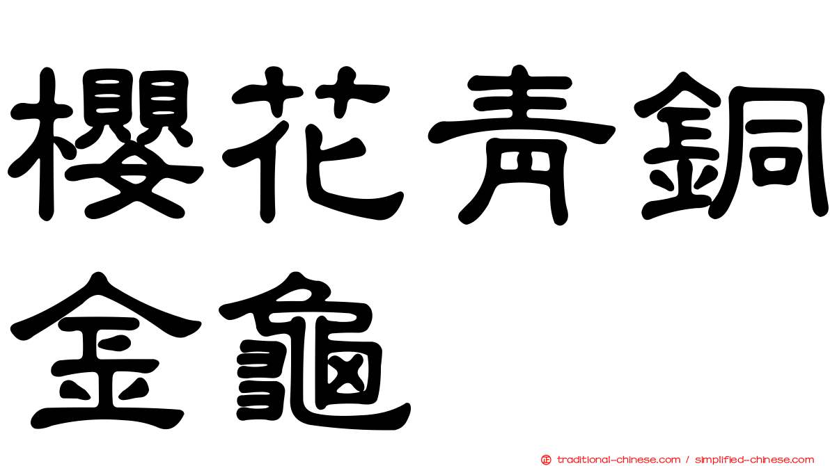 櫻花青銅金龜