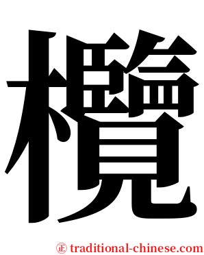 欖 serif font