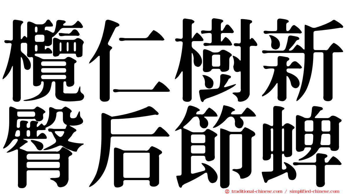 欖仁樹新臀后節蜱