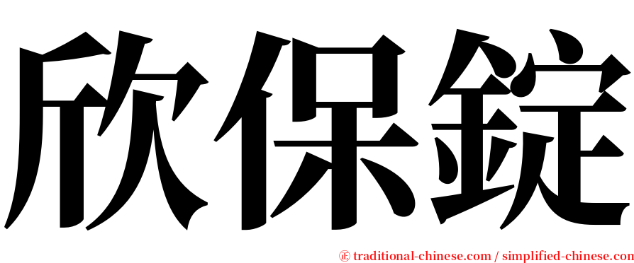 欣保錠 serif font
