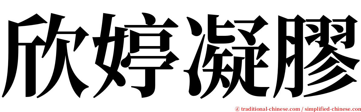 欣婷凝膠 serif font