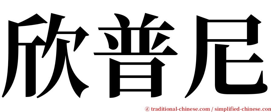 欣普尼 serif font