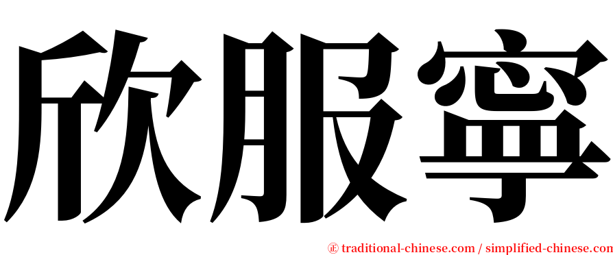 欣服寧 serif font