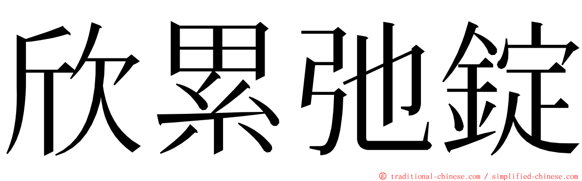 欣累弛錠 ming font