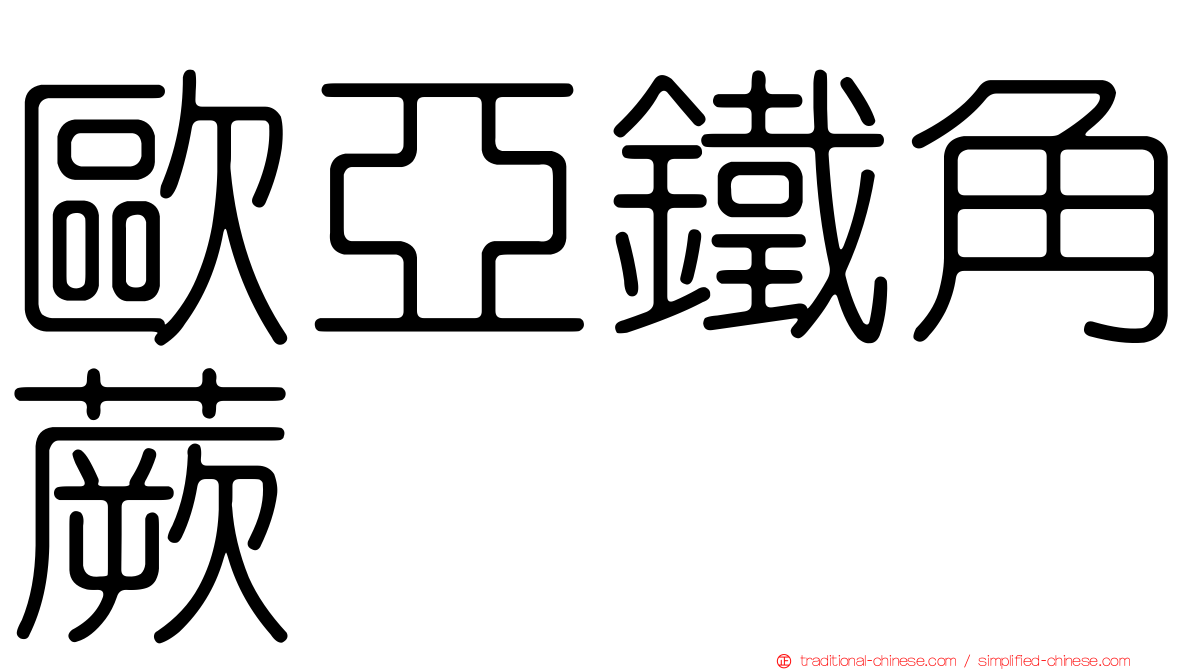 歐亞鐵角蕨
