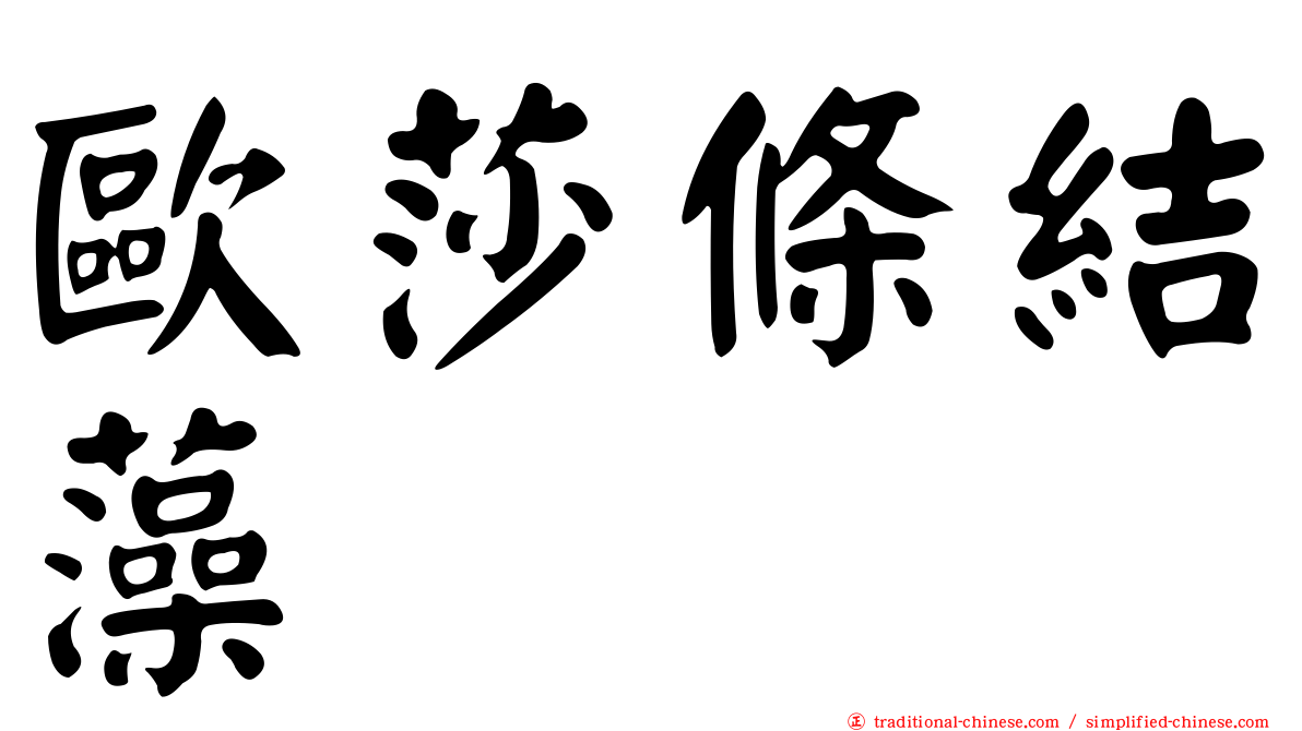 歐莎條結藻
