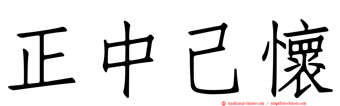 正中己懷