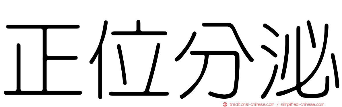 正位分泌
