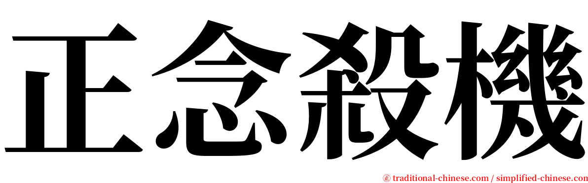 正念殺機 serif font
