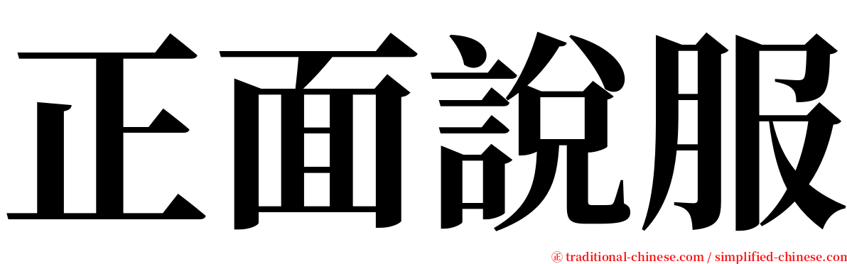 正面說服 serif font