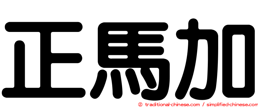 正馬加