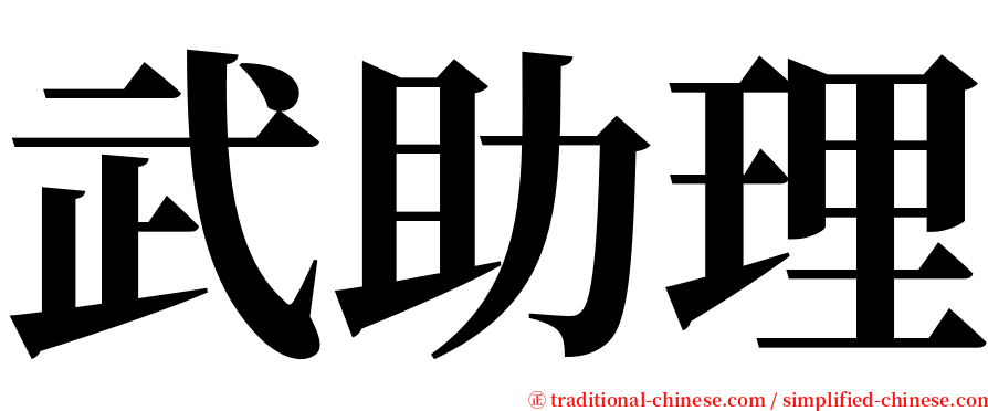 武助理 serif font