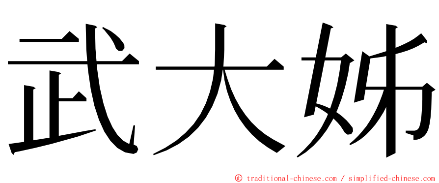 武大姊 ming font