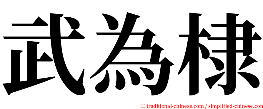 武為棣 serif font