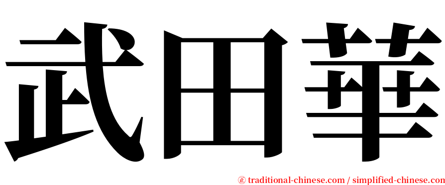 武田華 serif font