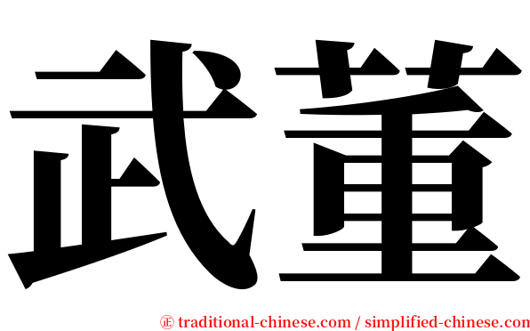 武董 serif font