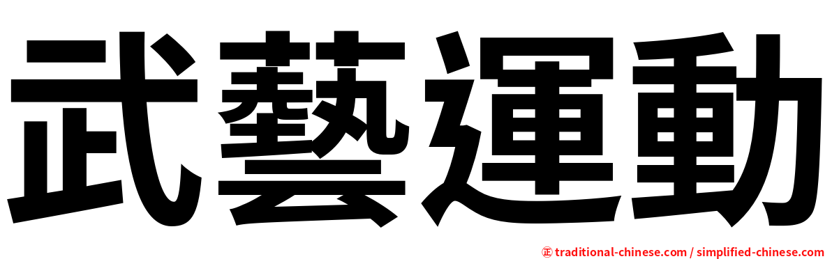 武藝運動