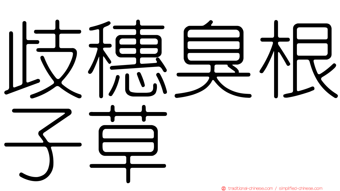 歧穗臭根子草