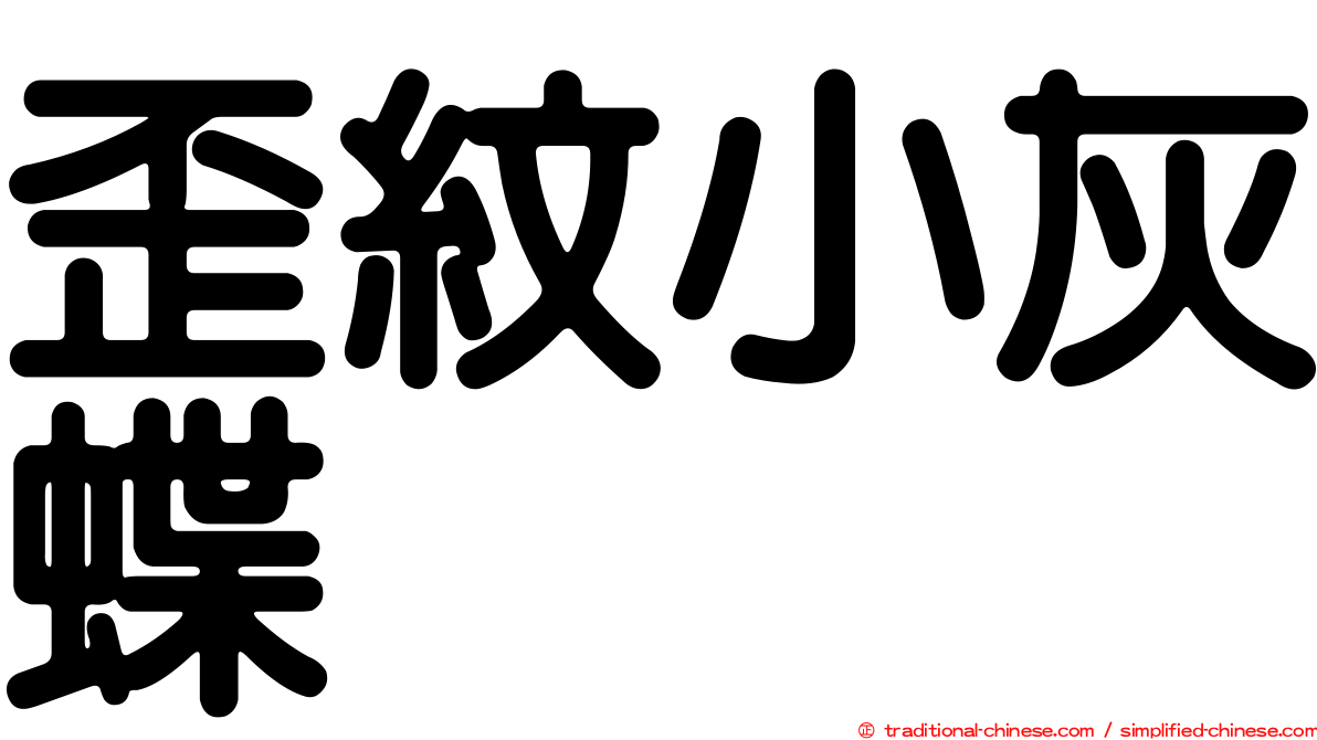 歪紋小灰蝶