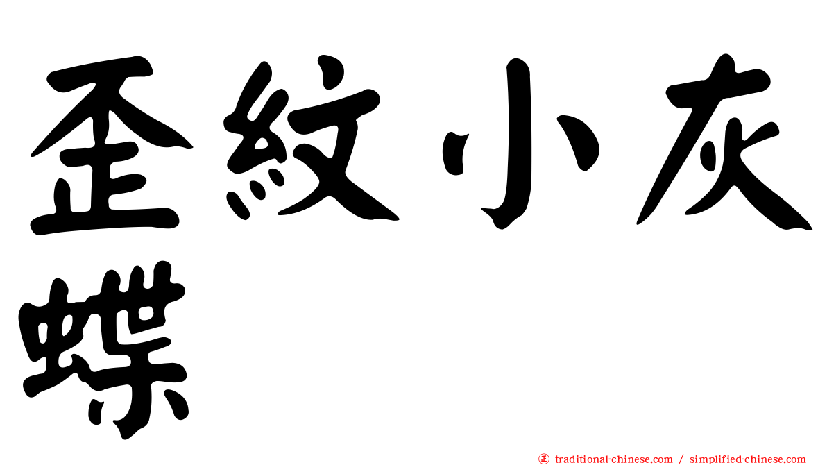 歪紋小灰蝶