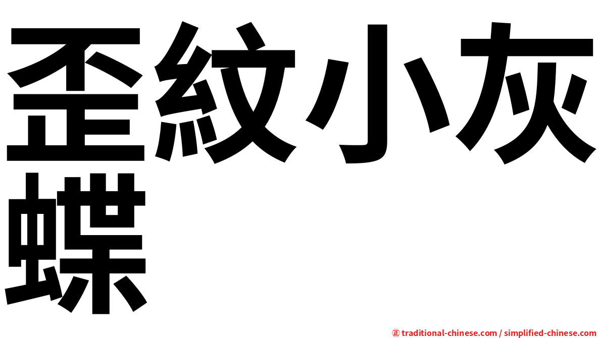 歪紋小灰蝶