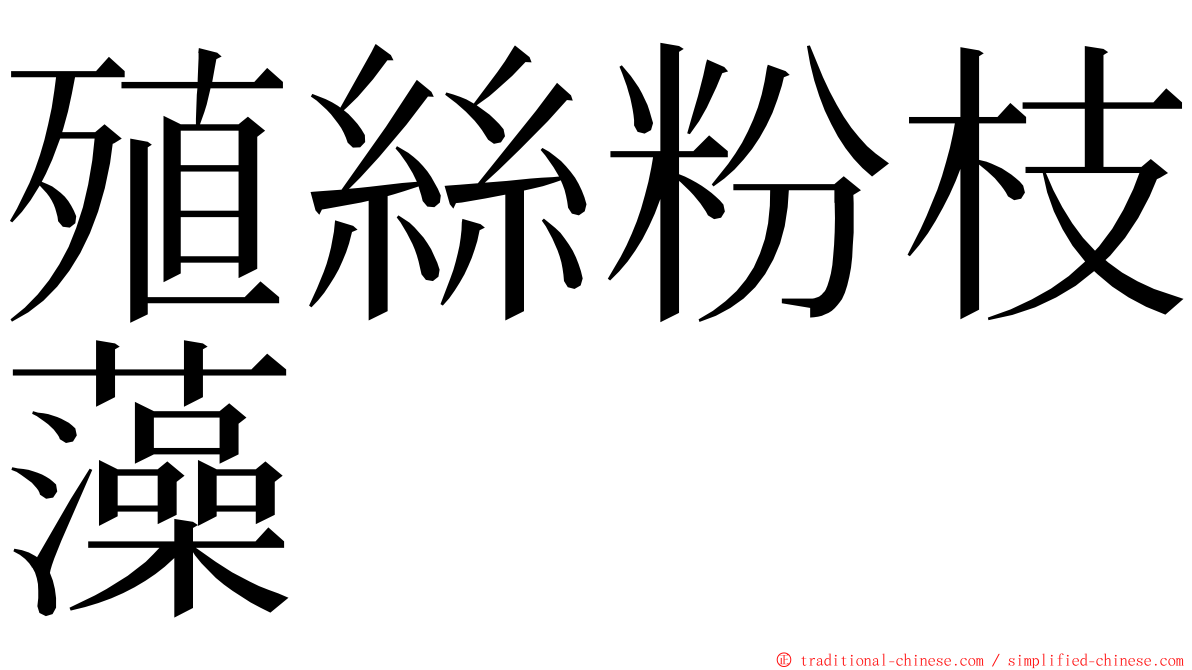 殖絲粉枝藻 ming font
