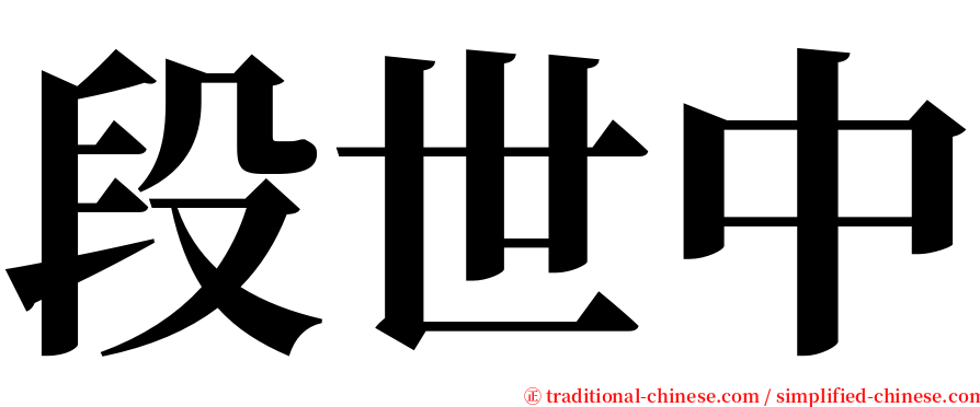 段世中 serif font