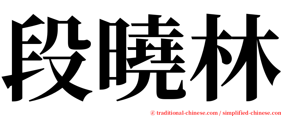 段曉林 serif font