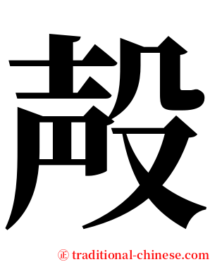 殸 serif font