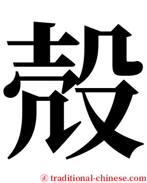殻 serif font