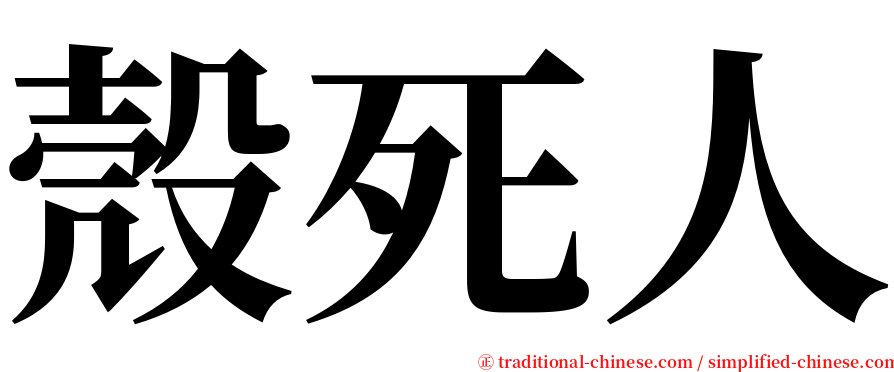 殼死人 serif font