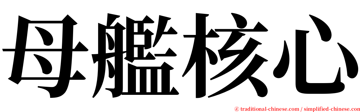 母艦核心 serif font