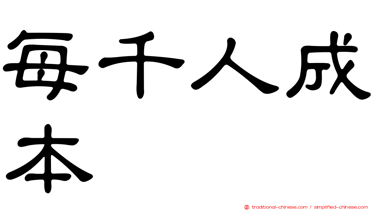 每千人成本