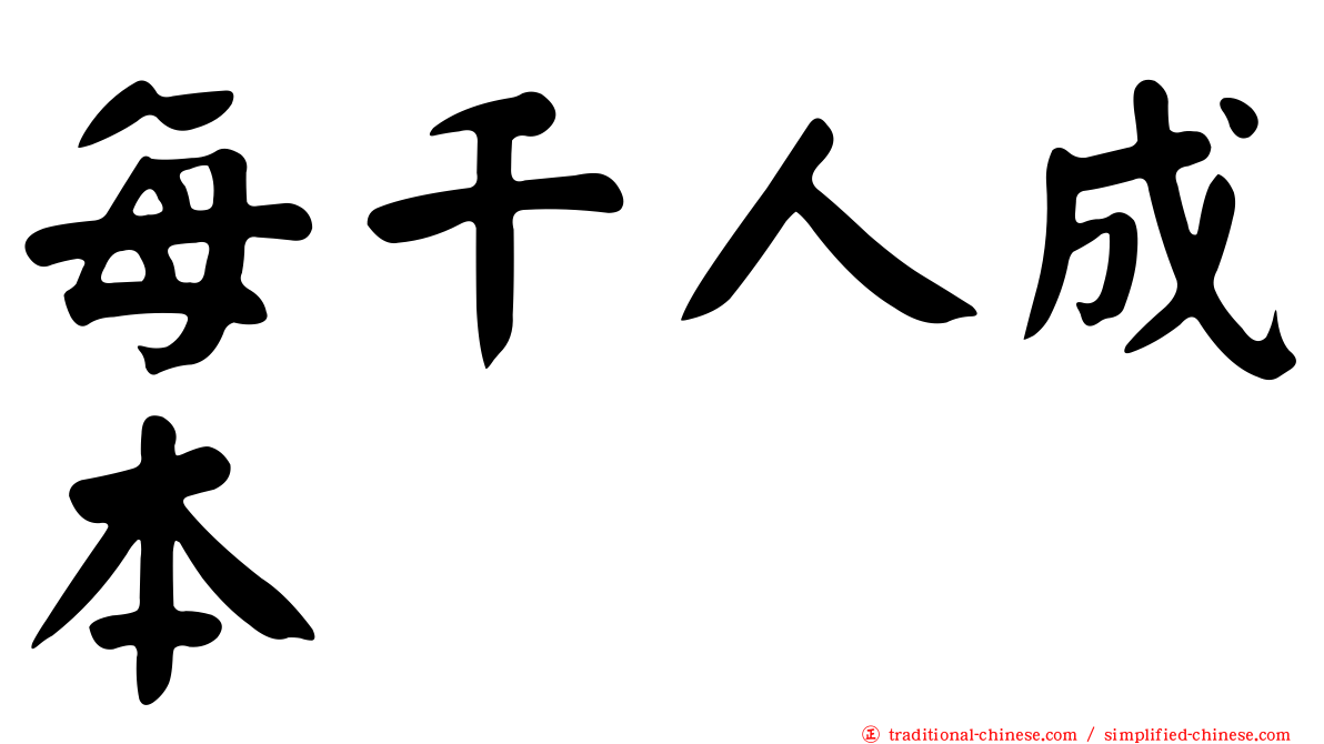 每千人成本
