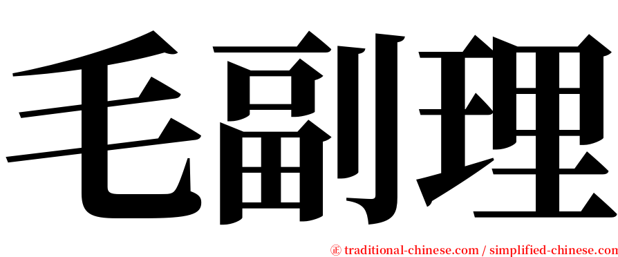 毛副理 serif font