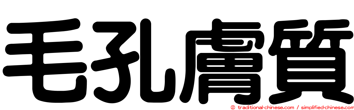 毛孔膚質