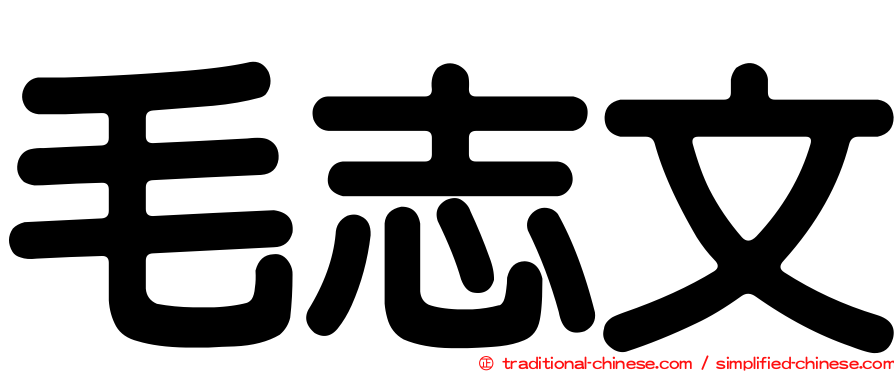 毛志文