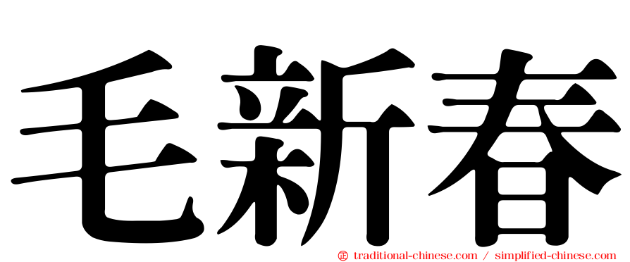 毛新春