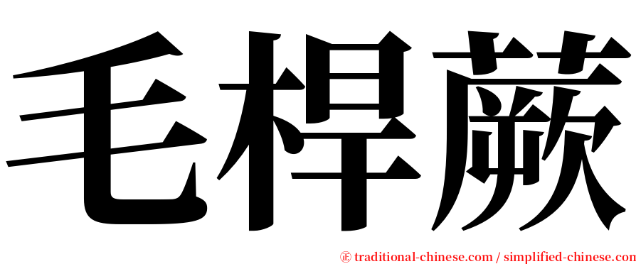 毛桿蕨 serif font