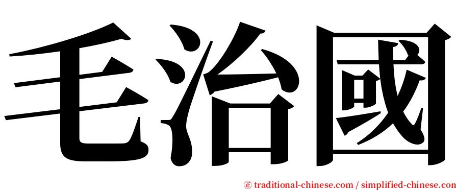 毛治國 serif font