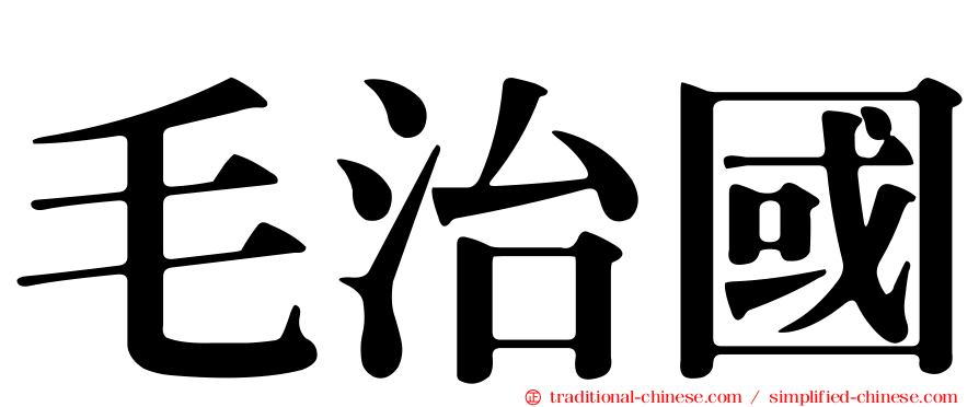 毛治國