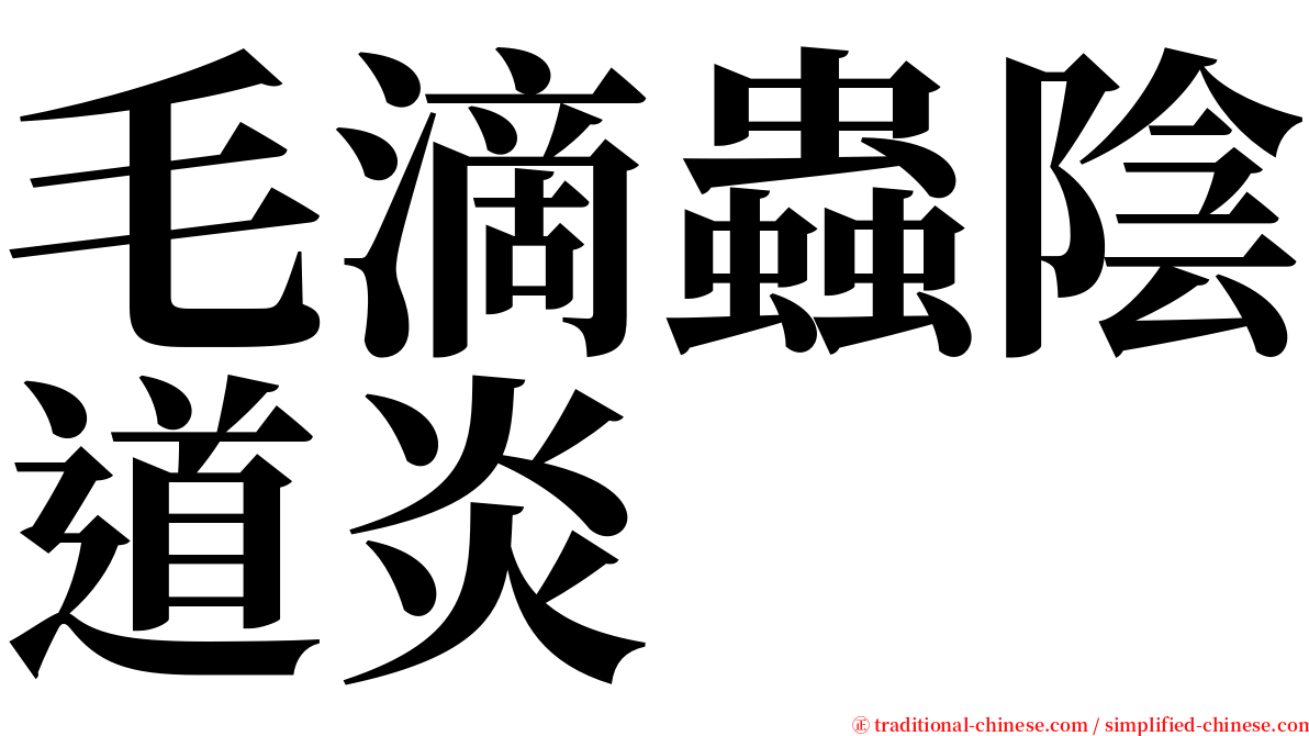 毛滴蟲陰道炎 serif font