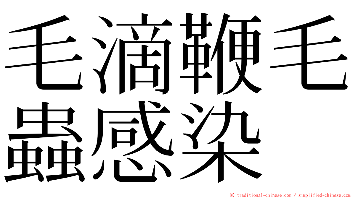 毛滴鞭毛蟲感染 ming font